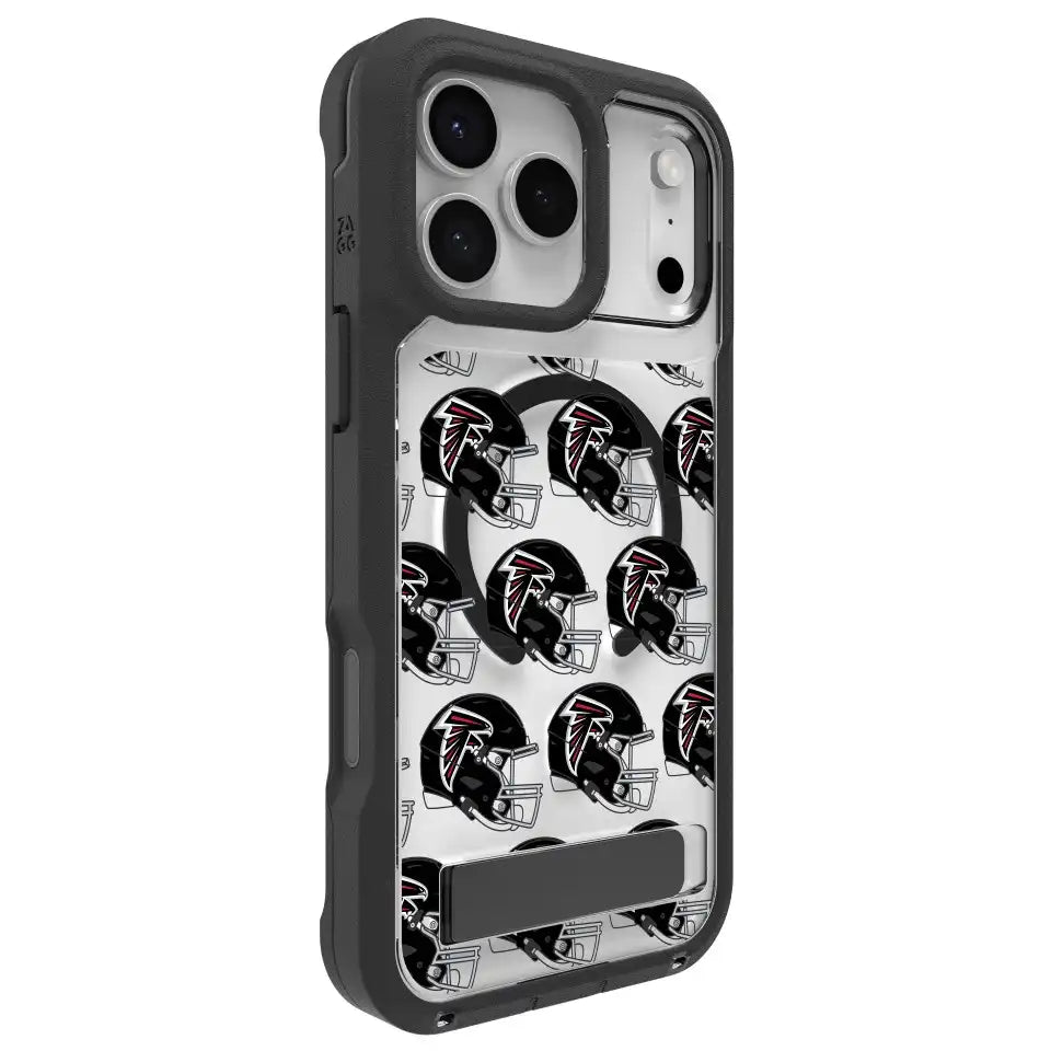 Atlanta Falcons Rainier Snap for MagSafe Phone Case with Stand - Helmet Pattern