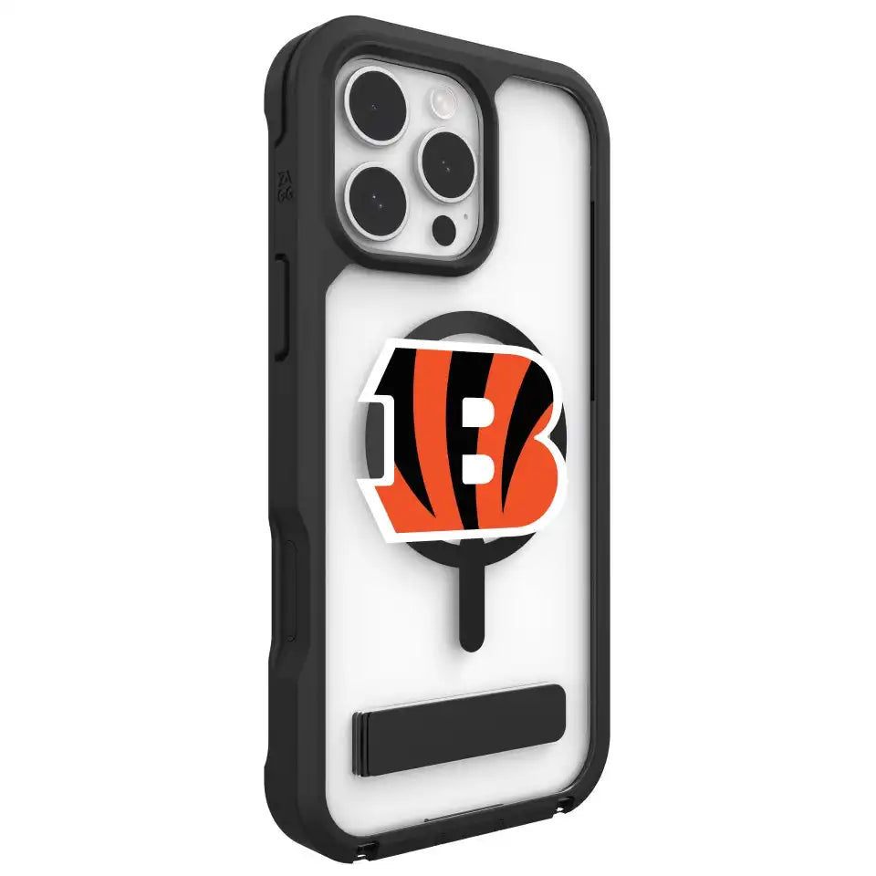 Cincinnati Bengals Rainier Snap for MagSafe Phone Case with Stand - Logo