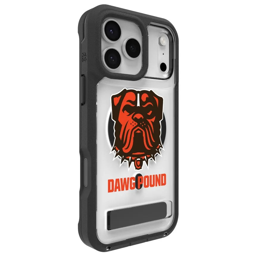Cleveland Browns Rainier Snap for MagSafe Phone Case with Stand - Dawg Logo