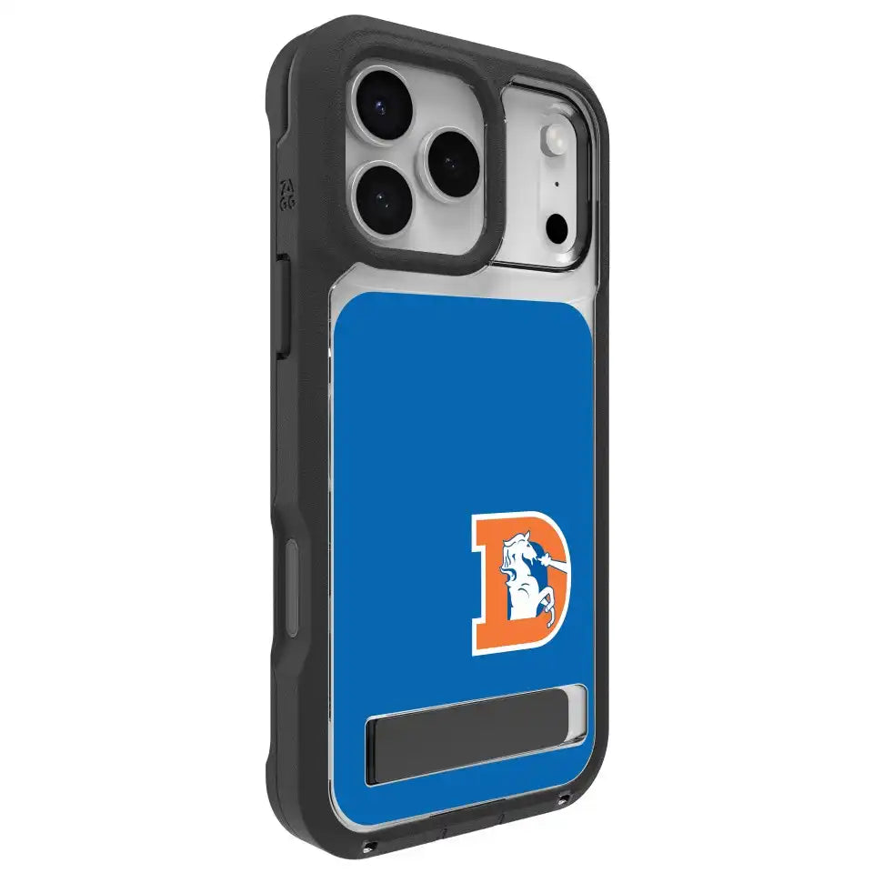 Denver Broncos Rainier Snap for MagSafe Phone Case with Stand - Throwback Logo