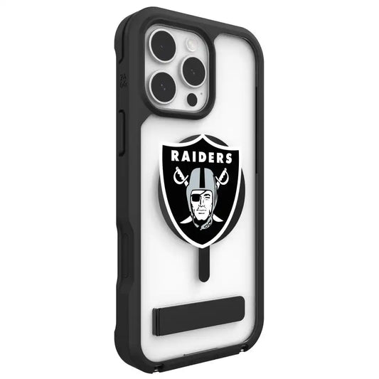 Las Vegas Raiders Rainier Snap for MagSafe Phone Case with Stand - Logo
