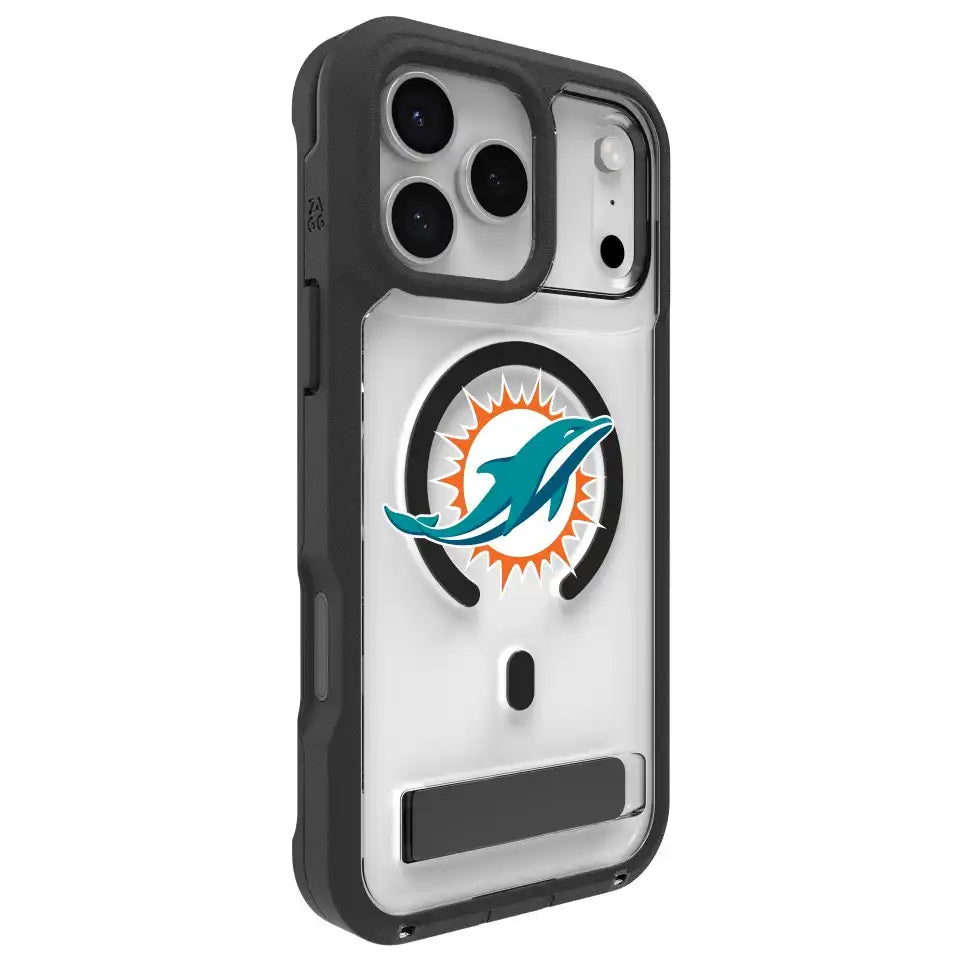 Miami Dolphins Rainier Snap for MagSafe Phone Case with Stand - Logo