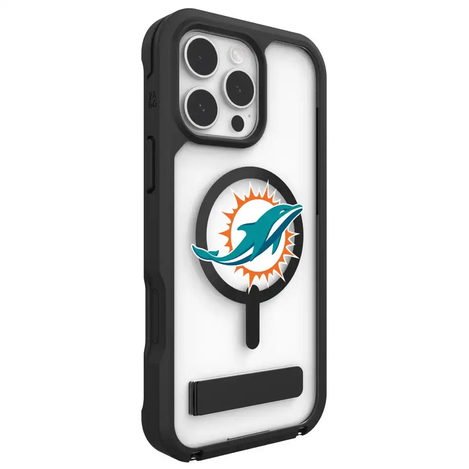 Miami Dolphins Rainier Snap for MagSafe Phone Case with Stand - Logo