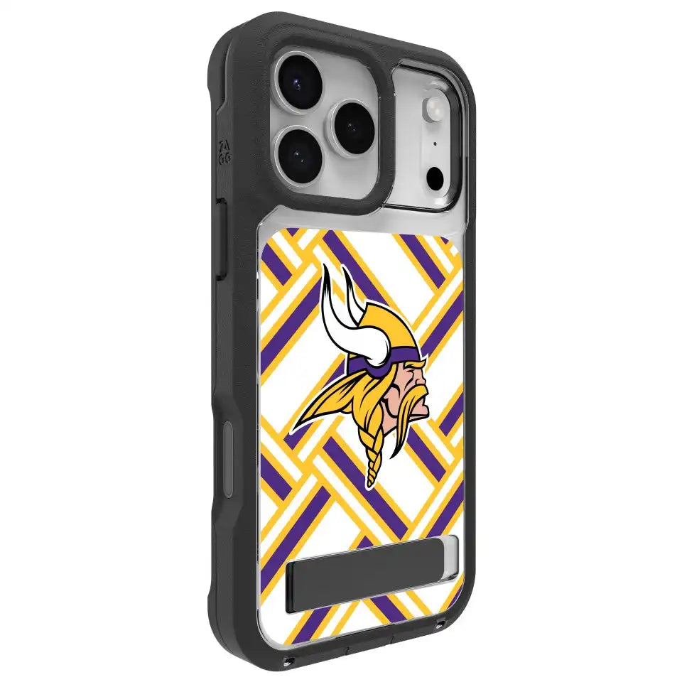 Minnesota Vikings Rainier Snap for MagSafe Phone Case with Stand - Lattice Logo