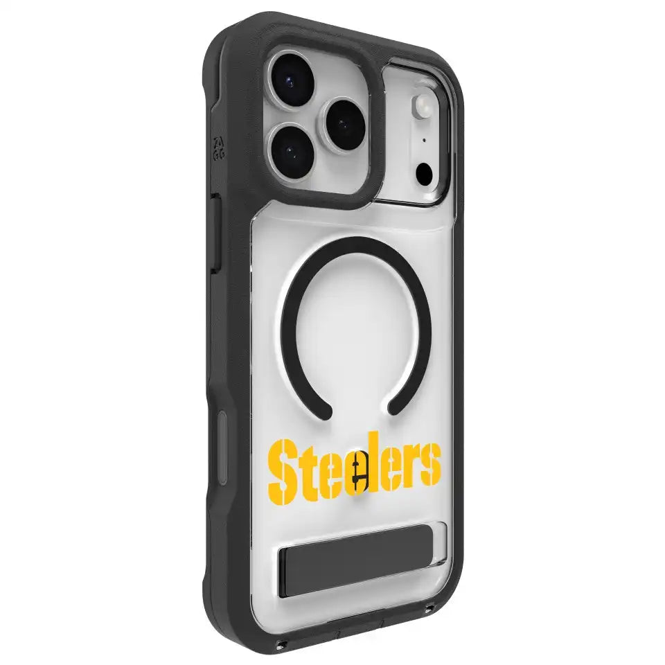 Pittsburgh Steelers Rainier Snap for MagSafe Phone Case with Stand - Steelers Bold
