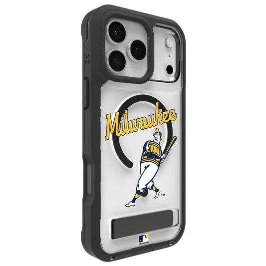 Milwaukee Brewers Rainier Snap for MagSafe Phone Case with Stand - Throwback Logo